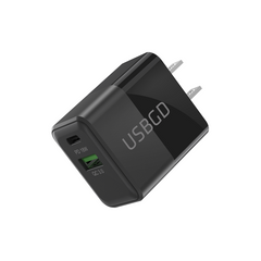 18W USB-C Power Adapter, Fast Charging Adapter, USB-A and USB-C Dual Port Compact USB Wall Charger